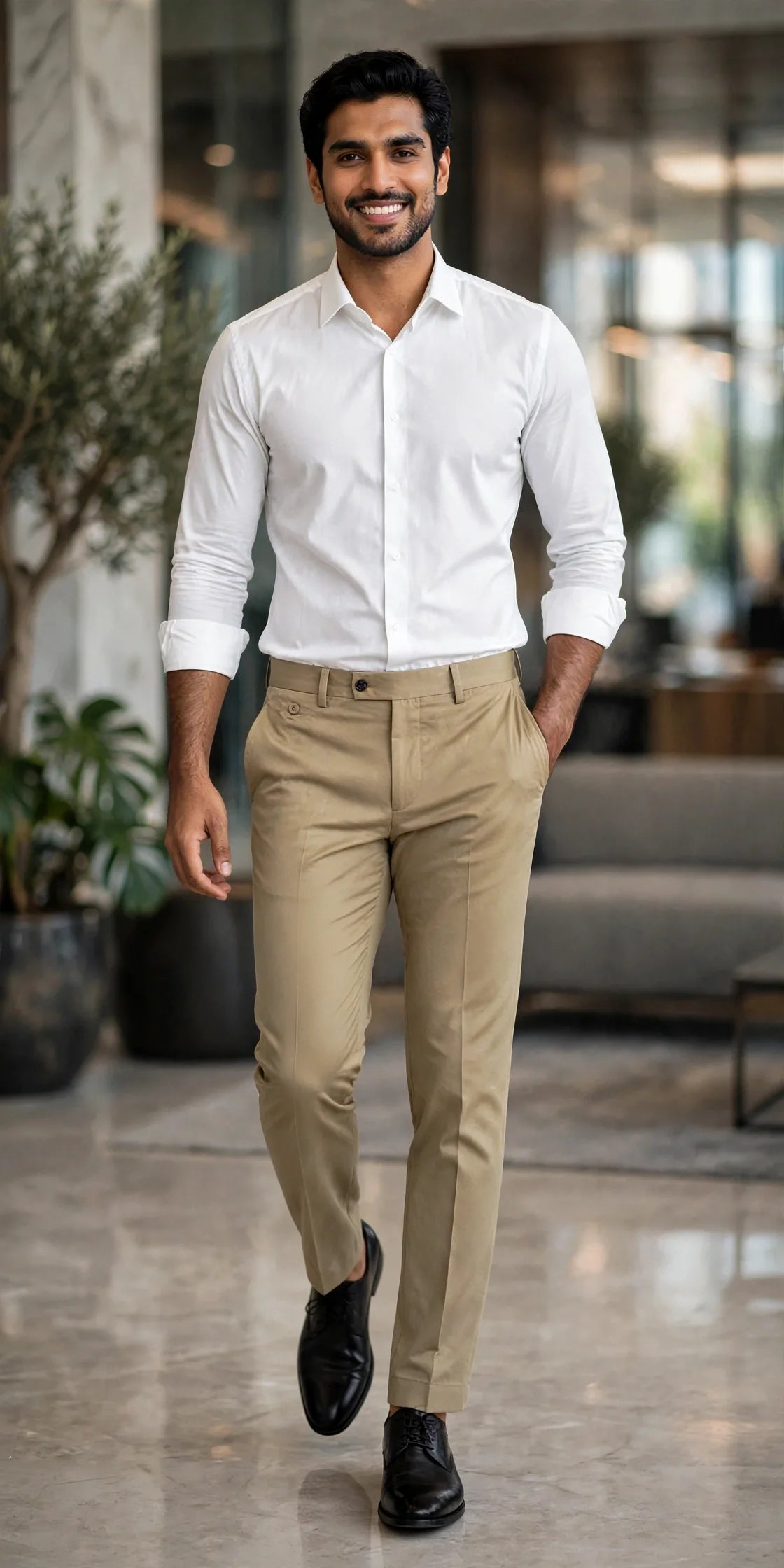 FlexiFit Urban Comfort Beige Pants