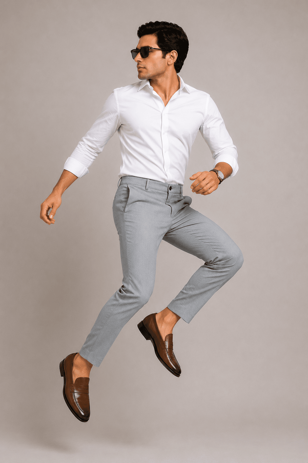 Ultra Stretch Sharp Edge Grey Pants