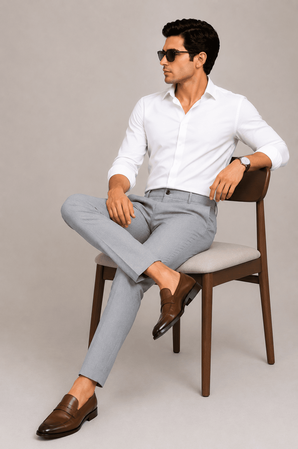 Ultra Stretch Sharp Edge Grey Pants