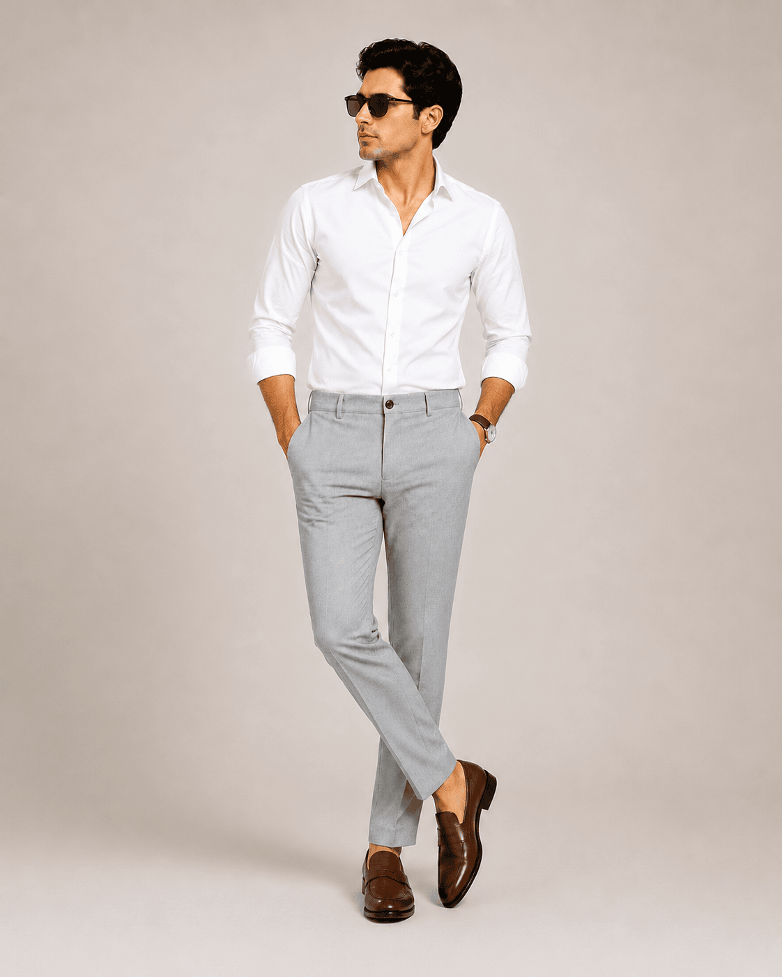 Ultra Stretch Sharp Edge Grey Pants